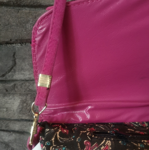 Lady K- Pink Velvet Crossbody Purse - Picture 6 of 7